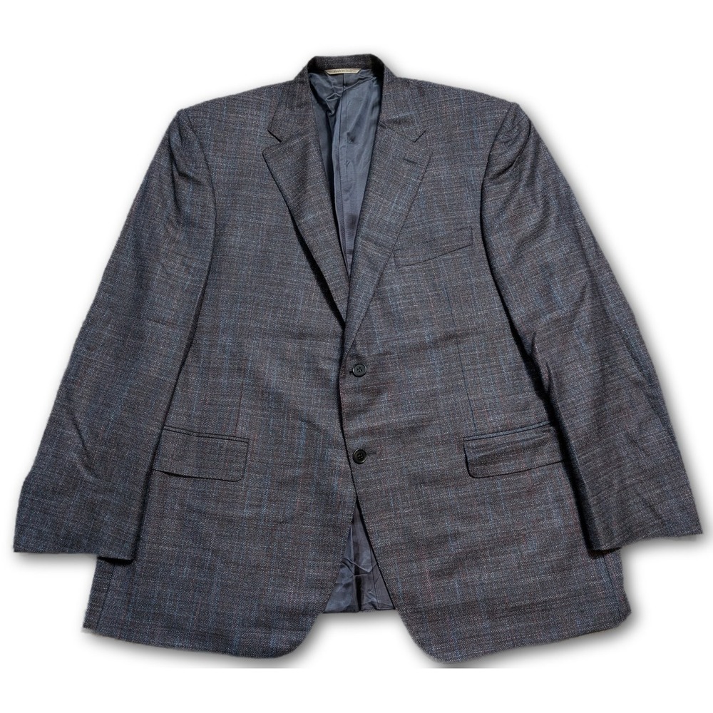 Canali Mens Blazer Gray 42R Made In Italy Silk Cashmere Blend Wool Regular Suit
